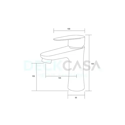 Torneira para Lavatório Baixa 6616 Black Deckcasa