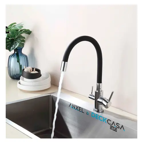 Torneira Monocomando Flexível para Cozinha Cromada Deckcasa