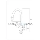 Torneira Monocomando Flexível para Cozinha Cromada Deckcasa