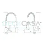 Torneira Monocomando Gourmet para Cozinha com Ducha Cromada Deckcasa
