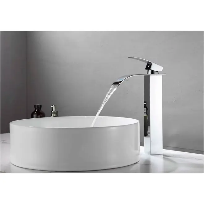 Torneira Monocomando para Lavatório Alta 6020 Cascata Cromada Deckcasa