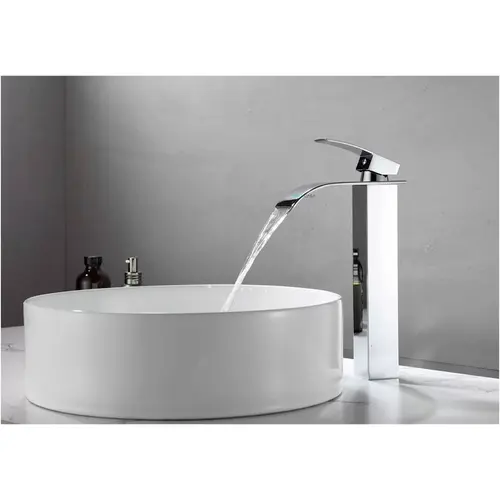 Torneira Monocomando para Lavatório Alta 6020 Cascata Cromada Deckcasa