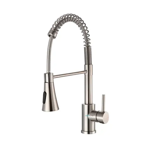 Torneira Monocomando Gourmet para Cozinha com Ducha Escovado Deckcasa