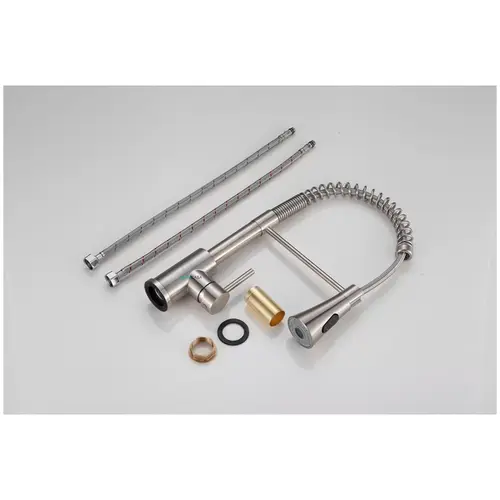 Torneira Monocomando Gourmet para Cozinha com Ducha Escovado Deckcasa