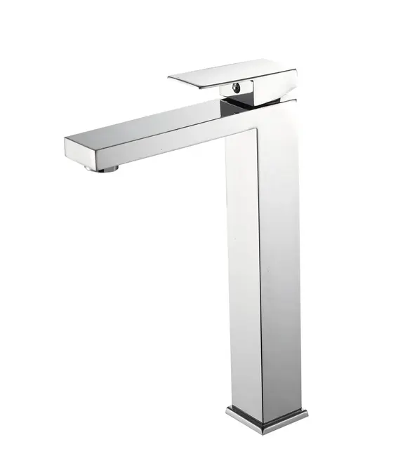 Torneira Monocomando para Lavatório Alta 6036 Quadrada Cromada Deckcasa