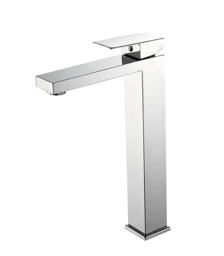 Torneira Monocomando para Lavatório Alta 6036 Quadrada Cromada Deckcasa