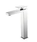 Torneira Monocomando para Lavatório Alta 6036 Quadrada Cromada Deckcasa