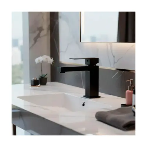 Torneira Monocomando para Lavatório Baixa 6036 Quadrada Black Deckcasa