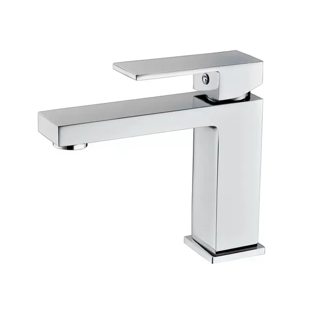 Torneira Monocomando para Lavatório Baixa 6036 Quadrada Cromada Deckcasa
