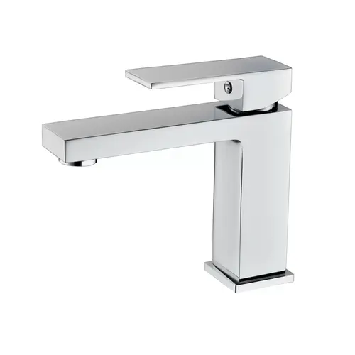 Torneira Monocomando para Lavatório Baixa 6036 Quadrada Cromada Deckcasa