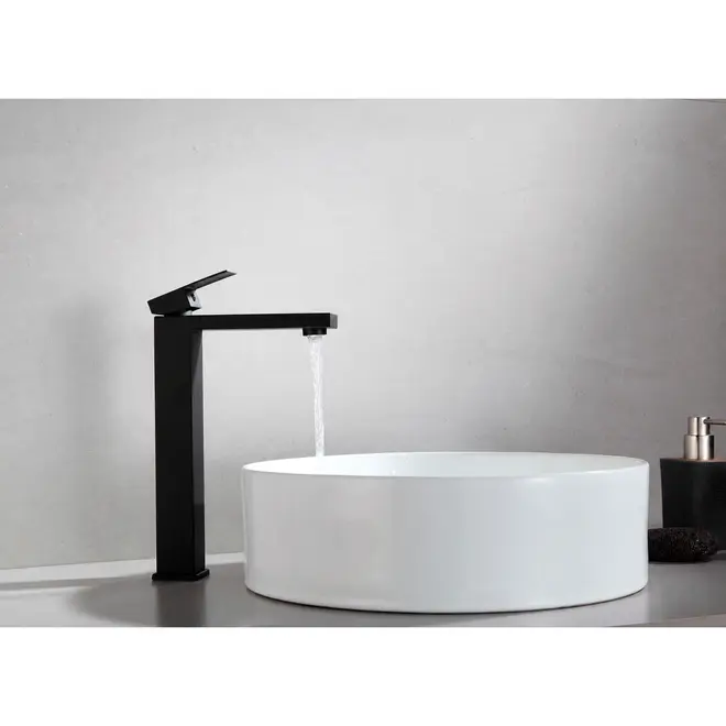 Torneira Monocomando para Lavatório Alta 6036 Quadrada Black Deckcasa