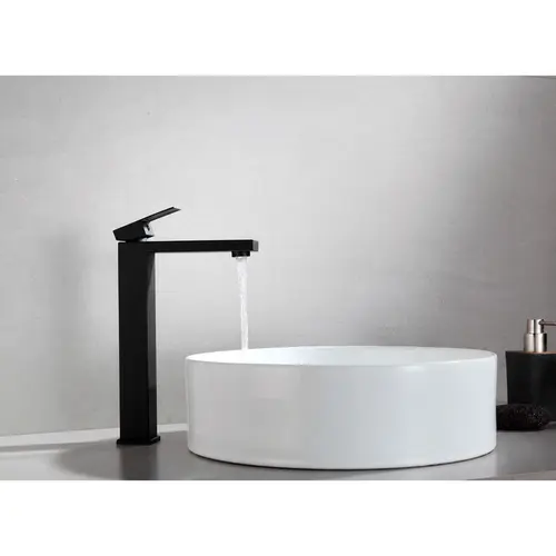 Torneira Monocomando para Lavatório Alta 6036 Quadrada Black Deckcasa