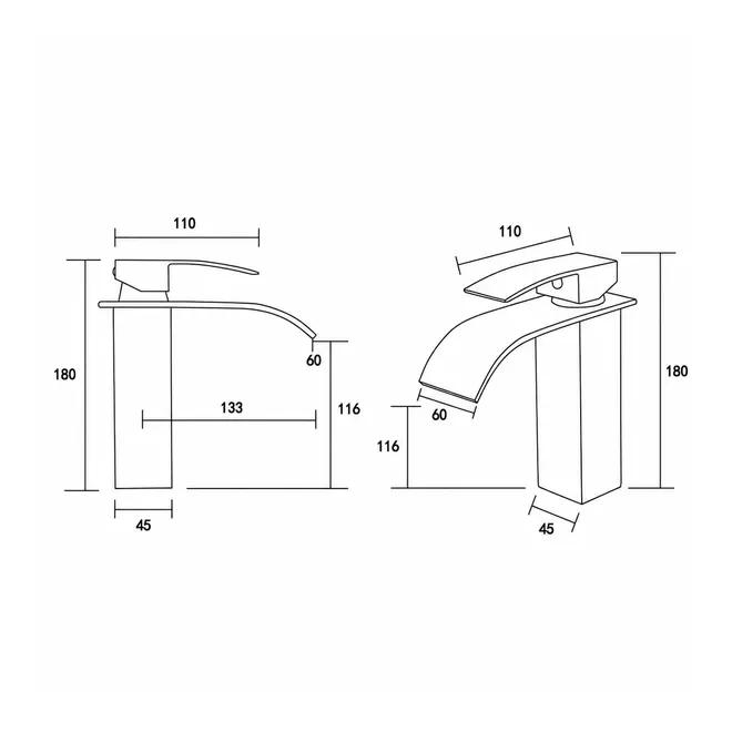 Torneira Monocomando para Lavatório Baixa 6019 Cascata Cromada Deckcasa