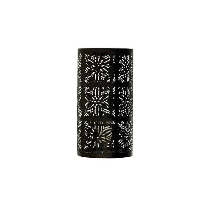 Abajur Flora Preto Fosco Inox Taschibra