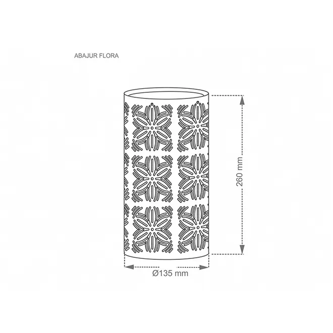 Abajur Flora Preto Fosco Inox Taschibra