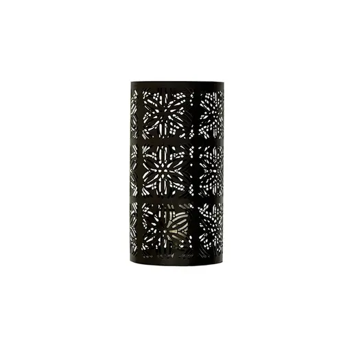 Abajur Flora Preto Fosco Inox Taschibra