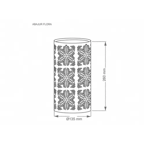 Abajur Flora Preto Fosco Inox Taschibra