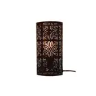 Abajur Flora Preto Fosco Inox Taschibra