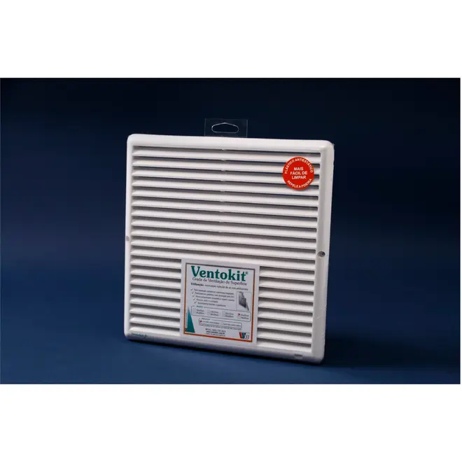 Grade de Ventilação Quadrada Branca 19x19 cm Ventokit