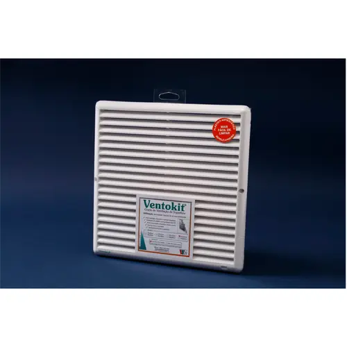 Grade de Ventilação Quadrada Branca 19x19 cm Ventokit