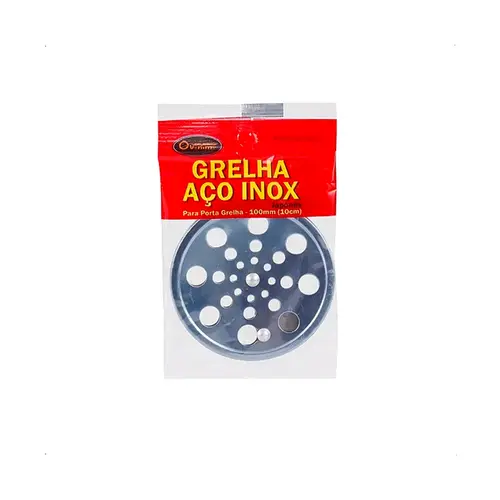 Grelha Redonda de Aço Inox 10cm com Fecho Overtime