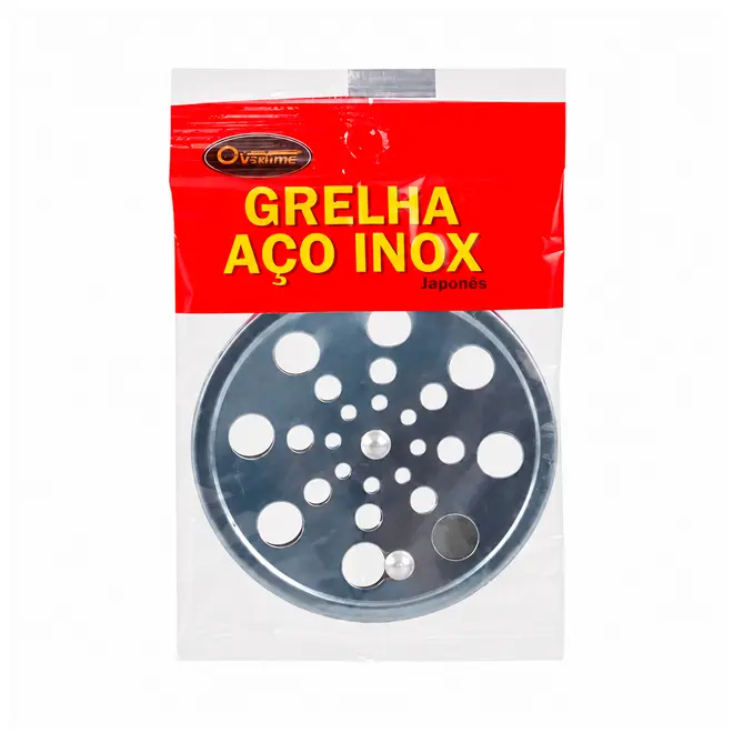 Grelha Redonda de Aço Inox 15cm com Fecho Overtime