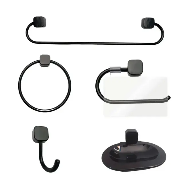 Kit de Acessórios Samba Quadrado 5 Peças Preto Japi