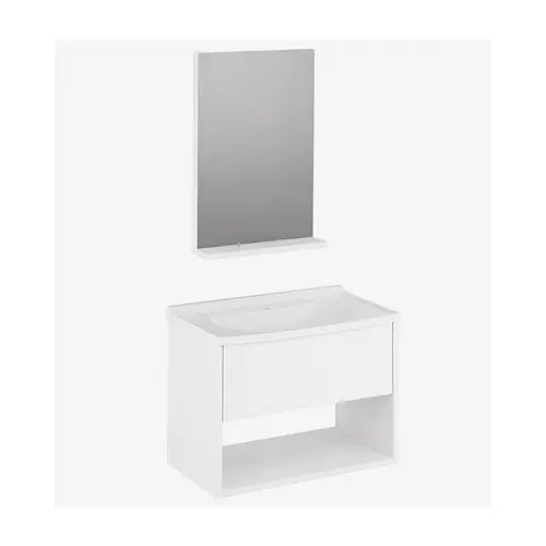 Kit Gabinete Banheiro Mavie 60 cm Branco Darabas