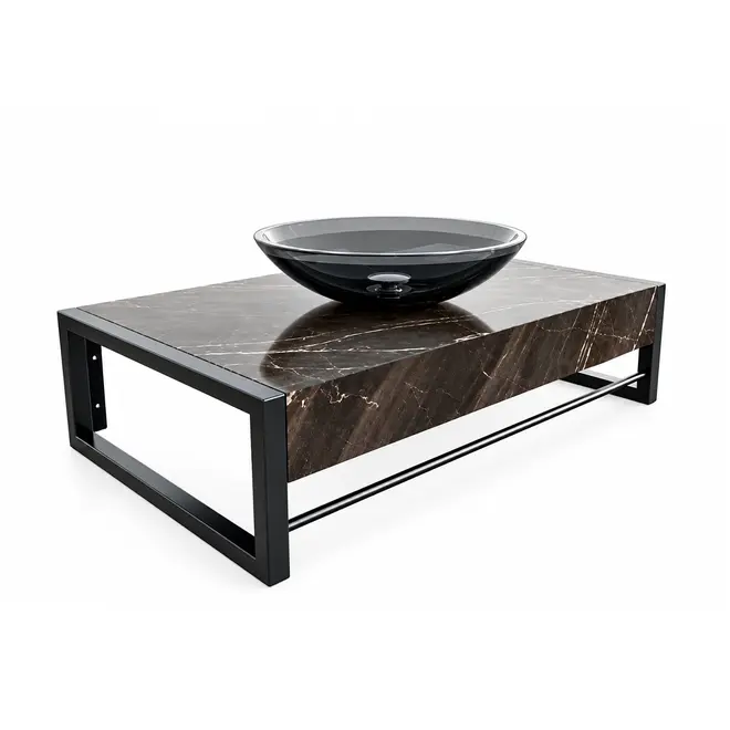 Lavabo Grécia Esparta Nero 71cm Crismetal