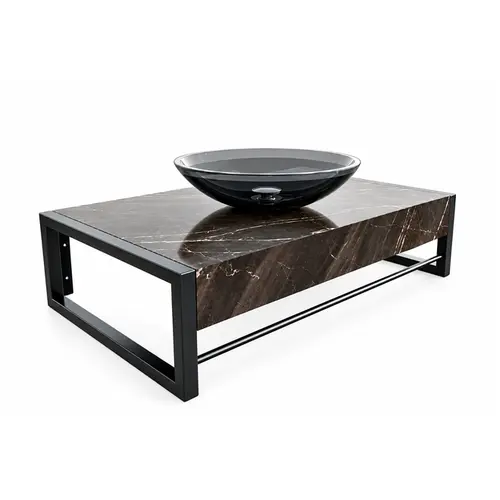 Lavabo Grécia Esparta Nero 71cm Crismetal