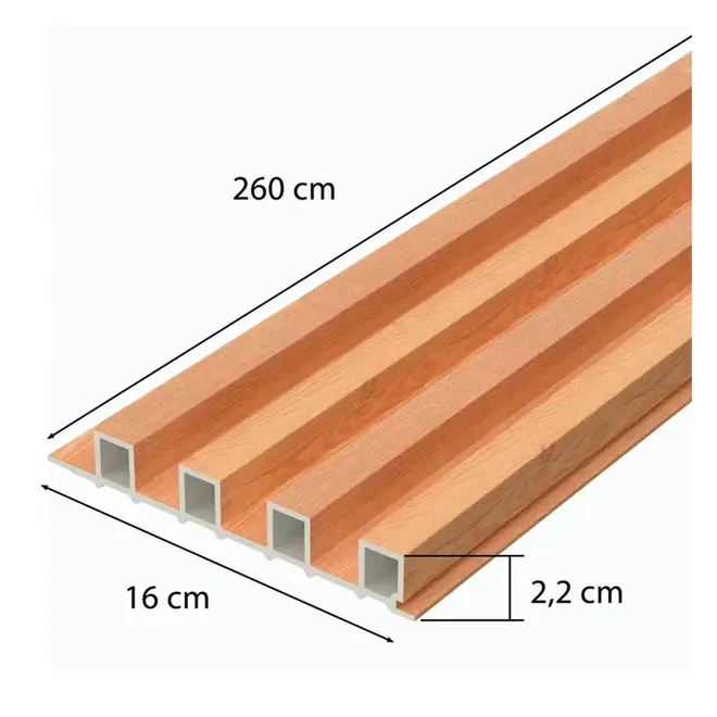 Painel Ripado Curupixa em Barra 2,60m x 16cm Montblanc