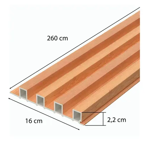 Painel Ripado Curupixa em Barra 2,60m x 16cm Montblanc