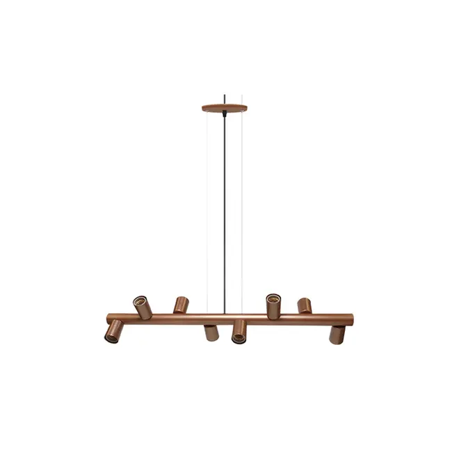 Pendente Amora 8 Lâmpadas E27 Cobre Taschibra