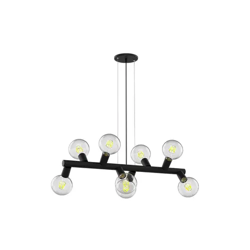 Pendente Amora 8 Lâmpadas E27 Preto Taschibra