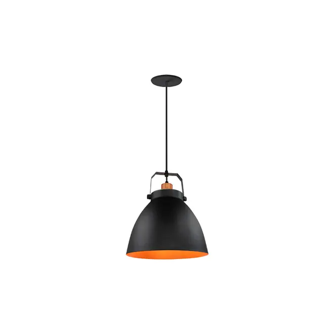 Pendente Navy 1 Lâmpada E27 Preto Fosco Taschibra