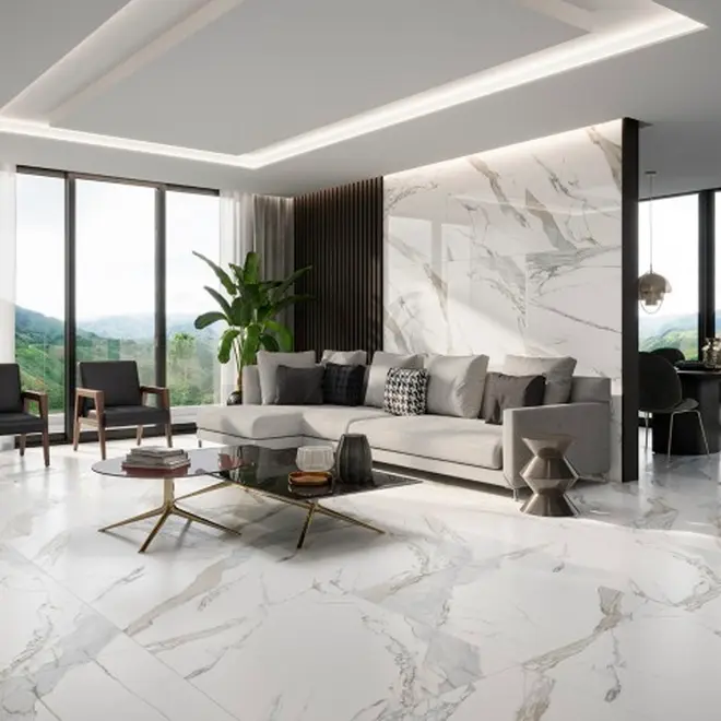 PORCELANATO 80X80 POLIDO CACACATA ORO LUX  CX 2,60M2 BIANCO