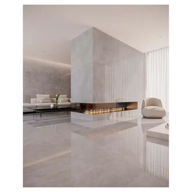 Porcelanato 90x90 Polido Gris Armani Lux Cx2,40 m² Biancogres