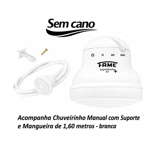 Super Ducha Quattro 4T 5400W 127V sem Cano Fame