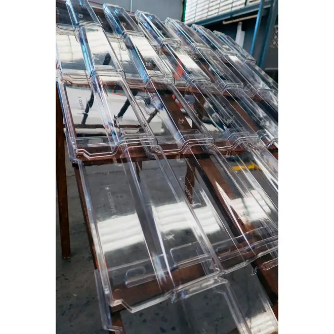 Telha Romana Pet Transparente 40x21cm Cersan