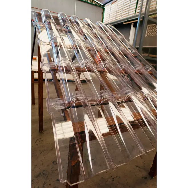 Telha Portuguesa Pet Transparente 40x21cm Cersan
