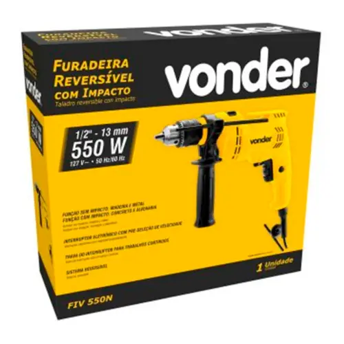 FURADEIRA IMPACTO 1/2" FIV550 127V VONDER