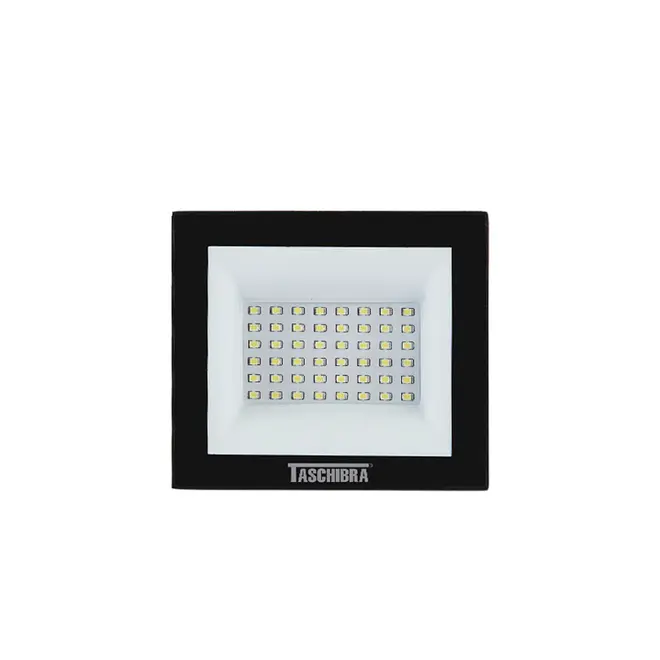 Refletor LED TR Slim 50W Preto 6500K Taschibra