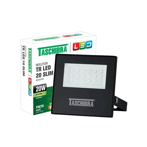 Refletor TR LED Slim 20W Luz Verde Taschibra