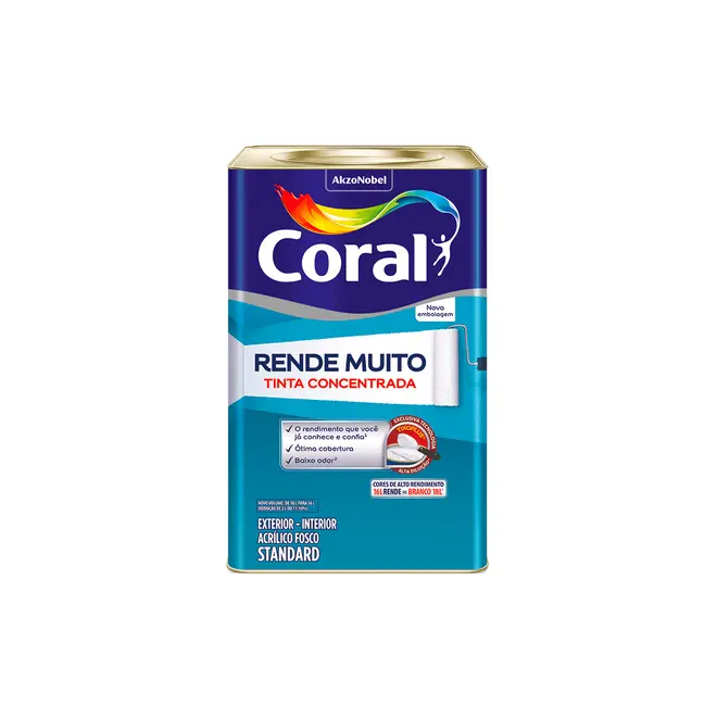 Tinta Acrílica Rende Muito 16L Azul dos Andes Coral