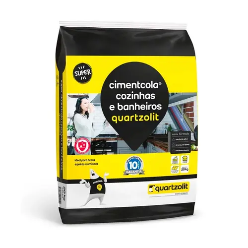Argamassa Impermeabilizante Cozinhas E Banheiros  20Kg  Quartzolit