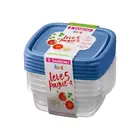 CONJUNTO COM 05 POTES PLASTICOS 530ML LEVE 5 PAGUE 4 SANREMO