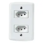 Conjunto Lux2 4x2 Branco com 2 Tomadas 2P+T 10A 250V Tramontina