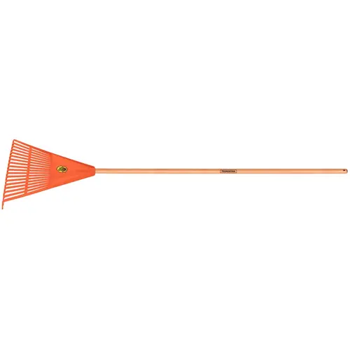 Vassoura Plástica 18Dentes Laranja com cabo 120cm Tramontina