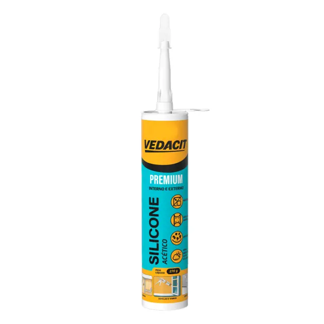 SILICONE ACETICO INCOLOR 270G VEDACIT