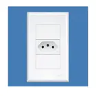 Conjunto Tomada Simples 10a 250v Evidence Branco R3742 Fame